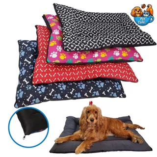 Colchonete Pet c/ Zíper e Fundo Impermeável Cama para Cachorro/Cães ou Gatos