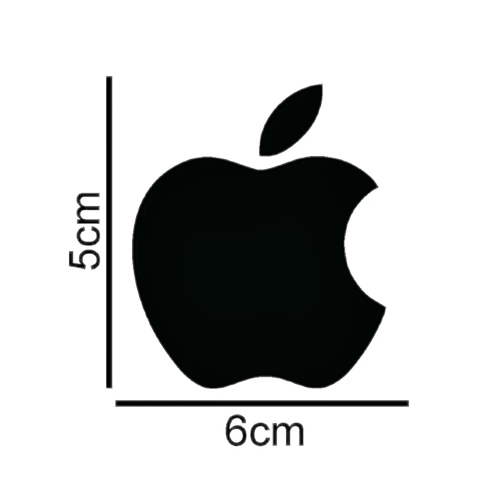 Adesivo Apple Maça 6x5cm Imac Iphone Ipad Diversas Cores Decoração ...