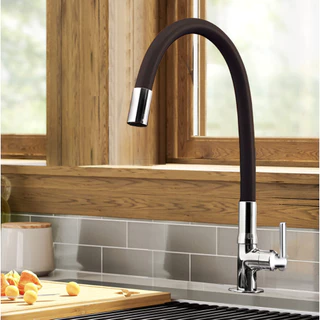Torneira Para Cozinha Gourmet Bancada Tubo Flexível Preto 1/4 de Volta