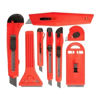 Kit Jogo Estilete e Raspadores 8 Peças De 9 A 52mm Plástico Uso Geral