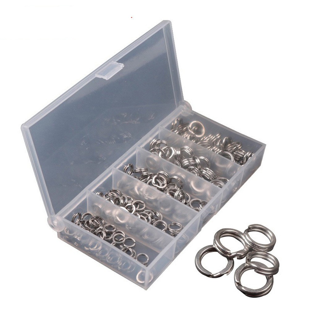 PESCA GIREVOLE SCATTO senza Nodi S-XXL Scatto Acciaio Inox 100pcs