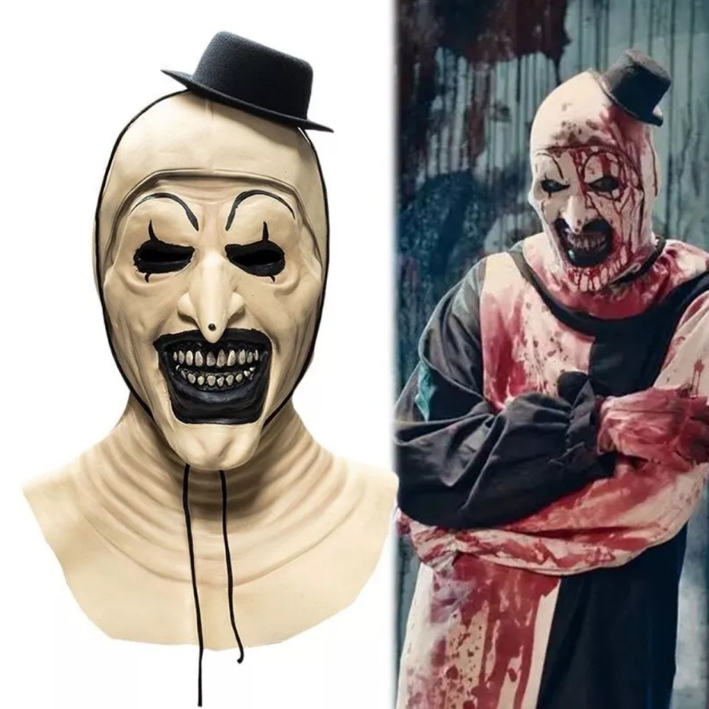 Chaks Máscara De Art The Clown De Terrifier – Látex De Cabeza Completa Para Halloween, Cosplay De Terror Y Carnaval, Talla Única