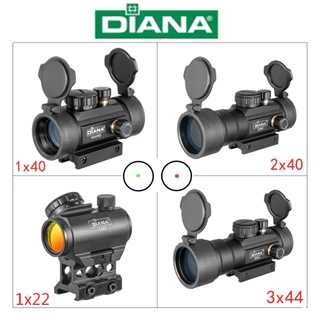 Red Dot Diana 1x40 3x44 1x22 - Trilho 11 e 20mm - Ponto vermelho e verde