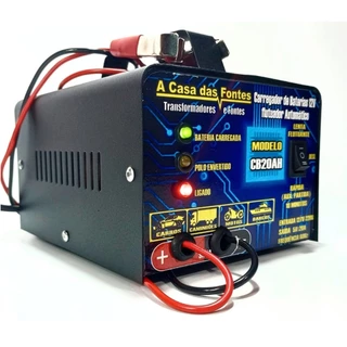 Carregador Automotivo Bateria Carro Moto 20 Amperes 12v Flutuante inteligente