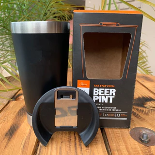 Copo Térmico 473ml Inox Quente e Gelado com Tampa e Abridor para Cerveja, Vinho, Chimarrão, Tererê Suco