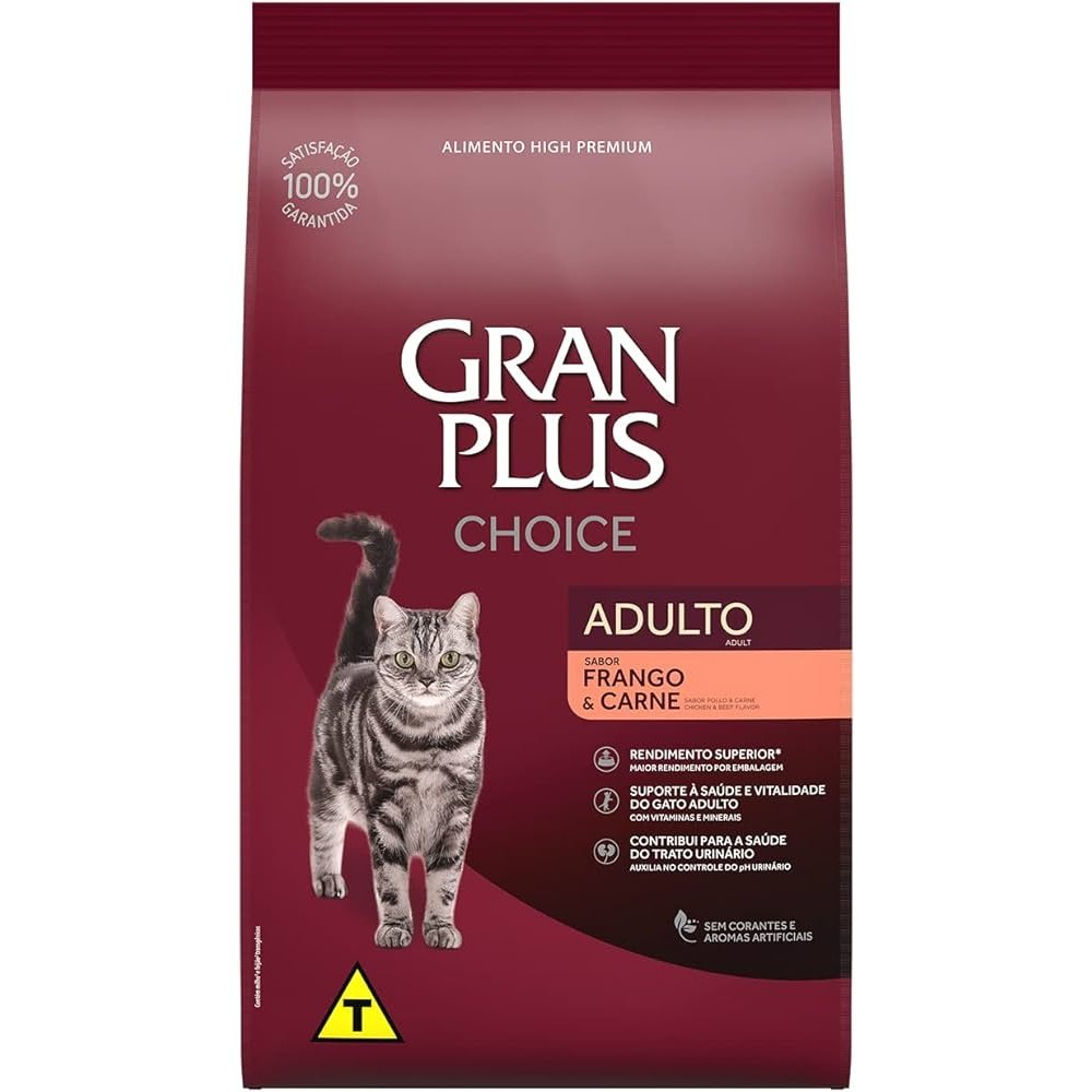 Racao Gran Plus Gatos Choice Frango E Carne 10,1kg