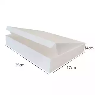 50 Caixas de Papelão 25x17x4 Branco Montável