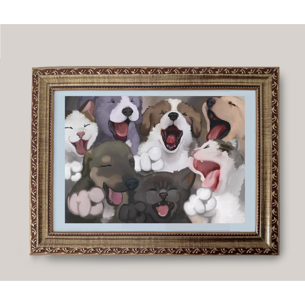 Quadro Bichos risonhos