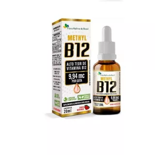 Vitamina B12 Sublingual (Metilcobalamina) 20ml - sabor morango - Flora Nativa