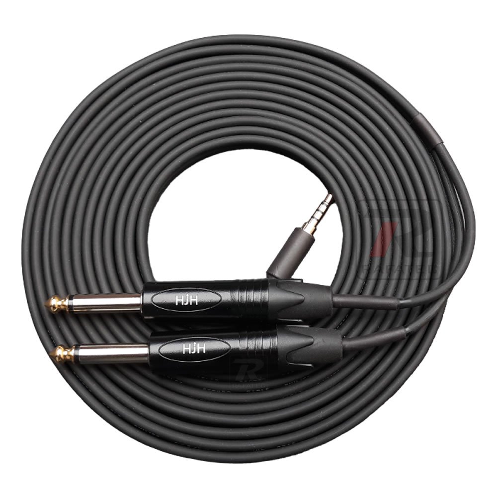 Cabo Áudio P3 Para 2 P10 Tipo Philips Áudio De Mesa De Som para Celular Live - 2 Metros