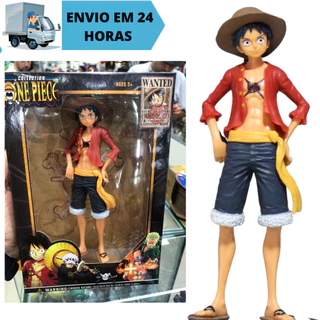 Boneco luffy Brinquedo estampada 18cm cultivta one piece, monkey d luffy, boneco original promoção