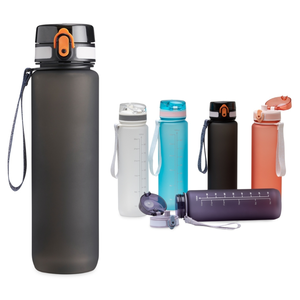 Garrafa Squeeze Plástica 1 Litro grande Agua suco bebida Academia escola faculdade trabalho