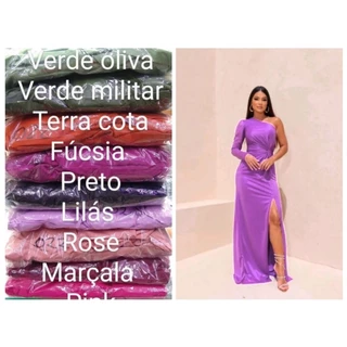 vestido longo manga aberta de madrinha/casamento/ festa/ formatura/ P, M e G