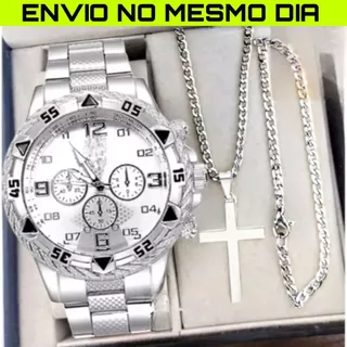 Relógio Masculino a Prova D' Agua Presente Pais namorado Pallyjane/DHP Prata