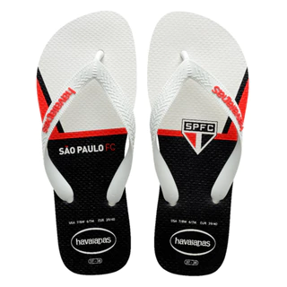 Chinelo Havainas São Paulo Top Times Oficial Tricolor Nf