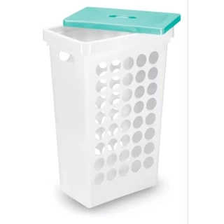 Cesto de Roupa Retangular Branco Com Tampa 43L 5903 - Arthi Telado