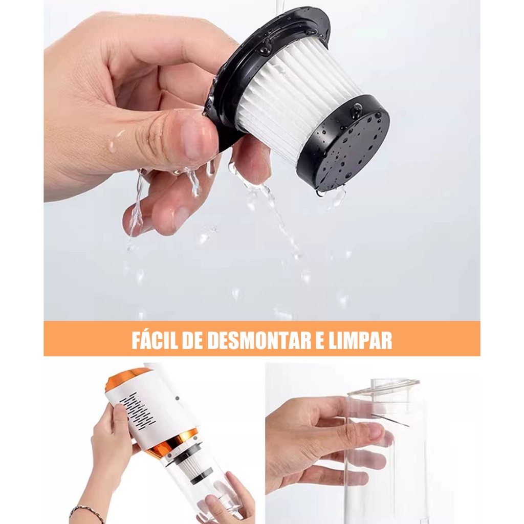 Imagem do produto Aspirador De Pó Sem Fio Portátil, Limpeza Manual, Uso Domestico USB FAD6211 7