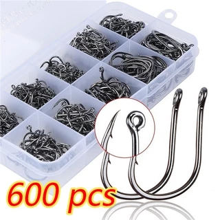 600 Pcs Conjunto Misto De Pesca Anzol Tamanho Alta Aço Carbono Corda Gancho Da Carpa Acessórios.