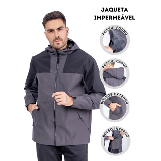 Jaqueta Masculina Corta Vento IMPERMEAVEL FORRADA