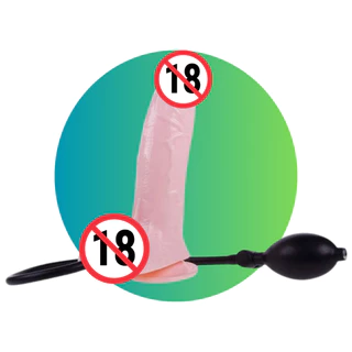 Pênis Inflável Com Ventosa e Saco 19cm x 4cm Bege Inflatable