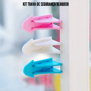 Kit Fechadura Trava De Segurança Bloqueio Porta De Correr Trava