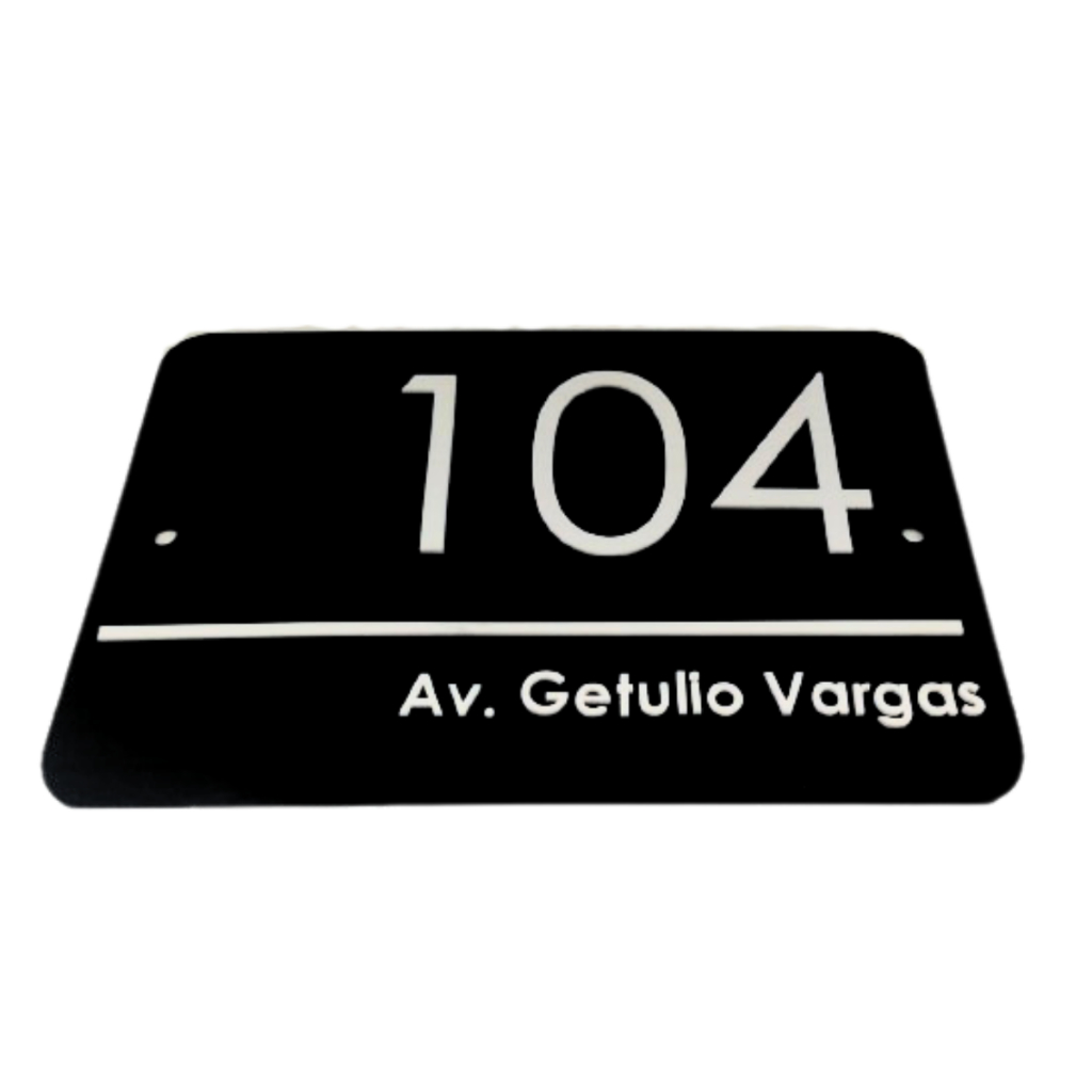 Placa De Endereço E Número Para Casas, Condomínios E Empresa PLACA RESIDENCIAL ENVIO IMEDIATO