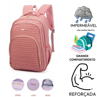 Mochila Feminina Nova Bolsa Resistente Notebook Grande Compartimento Impermeável Reforçada para Escola Viagem Elegante
