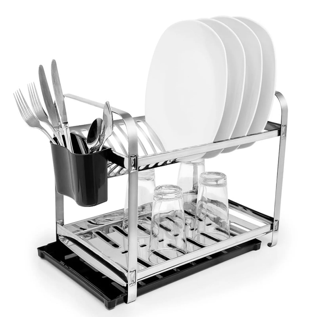 Escorredor de Louça Inox 16 Pratos com Bandeja - Mak-Inox ORIGINAL ...