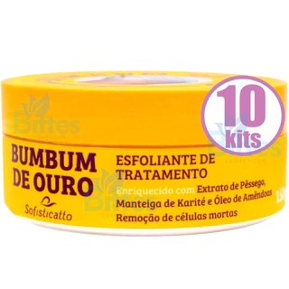 Kit 10 Esfoliantes Bumbum De Ouro Sofisticatto Cosméticos Pele Macia