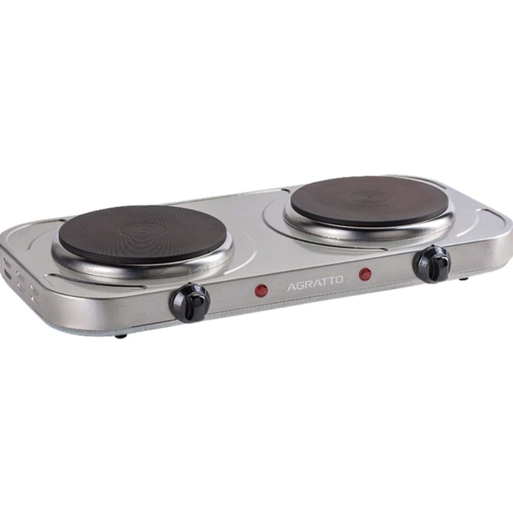 Fogão Elétrico De Mesa Cooktop 2 Bocas Agratto FM-01 Inox