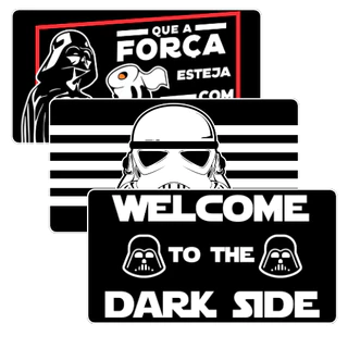 Kit 3 Tapetes de Porta Antiderrapante 34x60cm - Darth