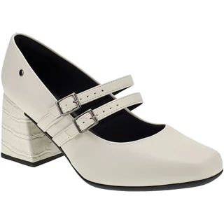 Sapato Scarpin Boneca Feminina Salto Bloco Grosso Croco Super Confortável 2861