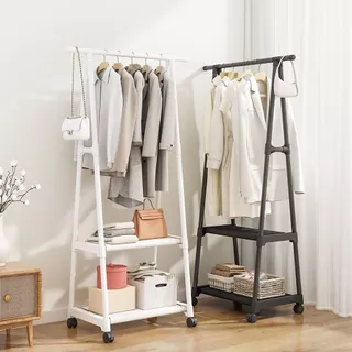 Arara Organizadora Cabideiro de Roupas Sapateira Prateleira Com Rodas em Oferta na Shopee