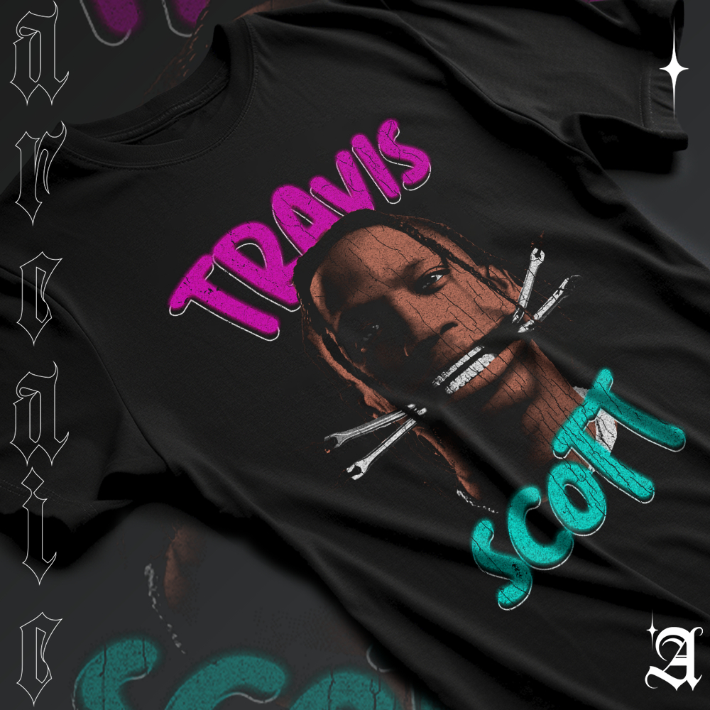 Camiseta Basica e OVERSIZED Travis Scott Utopia Cactus Jack Graphic Moon Tour Unissex