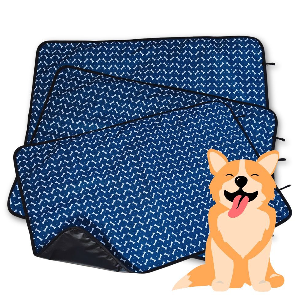 3 un Tapete Higiênico Premium para Cães Impermeável Estampas Pet Dupla ...
