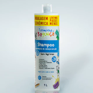 Shampoo/Sabonete Liquido Infantil 1Litro TURMINHA DA BAGUNÇA - Sem Lágrimas em Oferta na Shopee