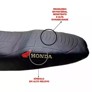 Capa De Banco Moto Emborrachada Honda Cg Fan Titan 125 150 160 em Oferta na Shopee