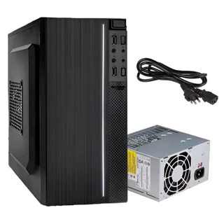 Gabinete Atx Mini + Fonte 250w Automática Com Led