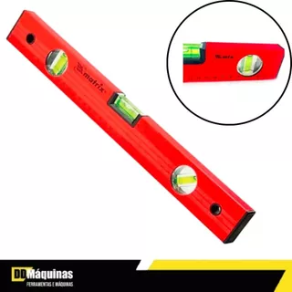 Nível de Alumínio 10 Pol 250mm Com 2 Bolhas Com Régua - MTX