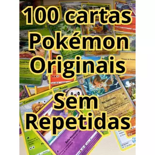 Cartas Pokemon originais copag, lote de 100, 50 ou 20, sem cartas repetidas, com cartas brilhantes.