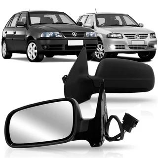 Par de Retrovisores Carro Gol G3 G4 1999 á 2014 4 Portas Com Controle 2 lados