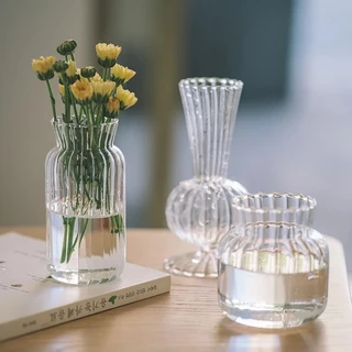 Vaso de Vidro Decoração para Flores Transparente Estilo Nórdico Vasinho para Planta Festa Casamento