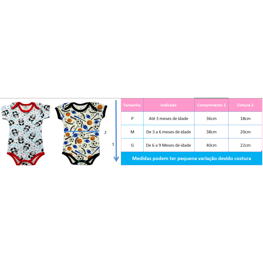 Imagem do produto Body Bebê Básico Estampado Menina +1BB 3