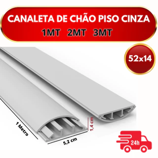 CANALETA DE CHÃO CANALETA PISO 52x14 CINZA 1 METRO 2 METROS 3 METROS