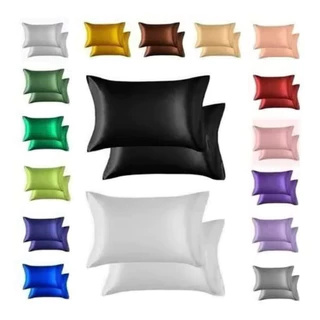 Kit 4 Fronha de Cetim AntiFrizz super brilho 70 X 50 cm com Cores Diversas Premium