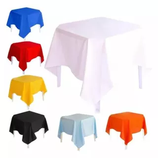 Kit 10 Toalhas 1,50m X 1,50m Oxford Festa Buffet Decoração Acabamento Em Overloque Promoção
