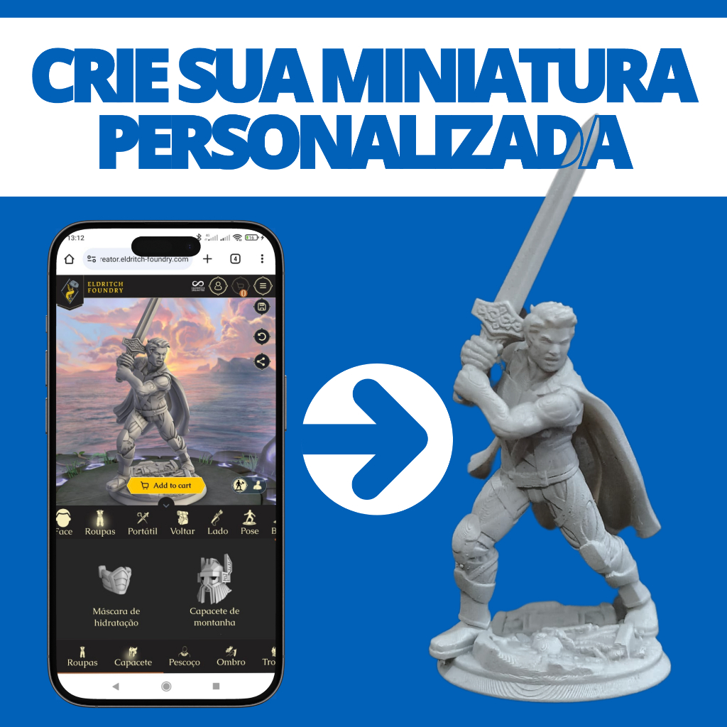 Miniatura Personalizada Eldritch Foundry Rpg Compatível D&D Dnd Dungeon Dragons