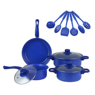 Conjunto de Panelas de Indução Com 10 Peças Revestido em Cerâmica Antiaderente Panela Frigideira Caçarola Cabo Pegador Soft-Touch Madeira Jogo de Panela Casa Cozinha Útilidade Doméstica