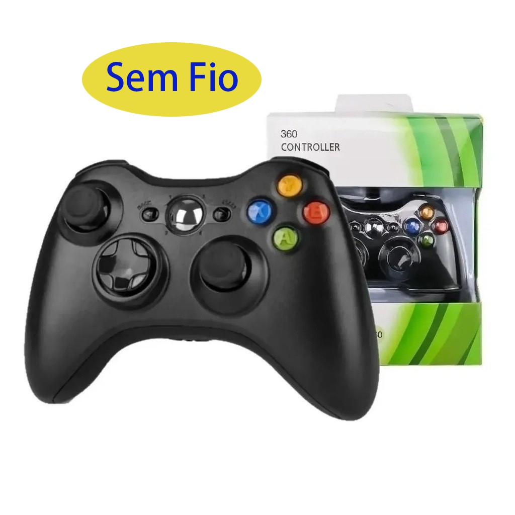 Controle Xbox 360 Sem Fio Wirelles Joystick Para Computador Ps3 e Android