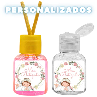 Kit 60 Lembrancinhas Chá de Bebê Menina 30 Gel + 30 Aromatizador Brindes